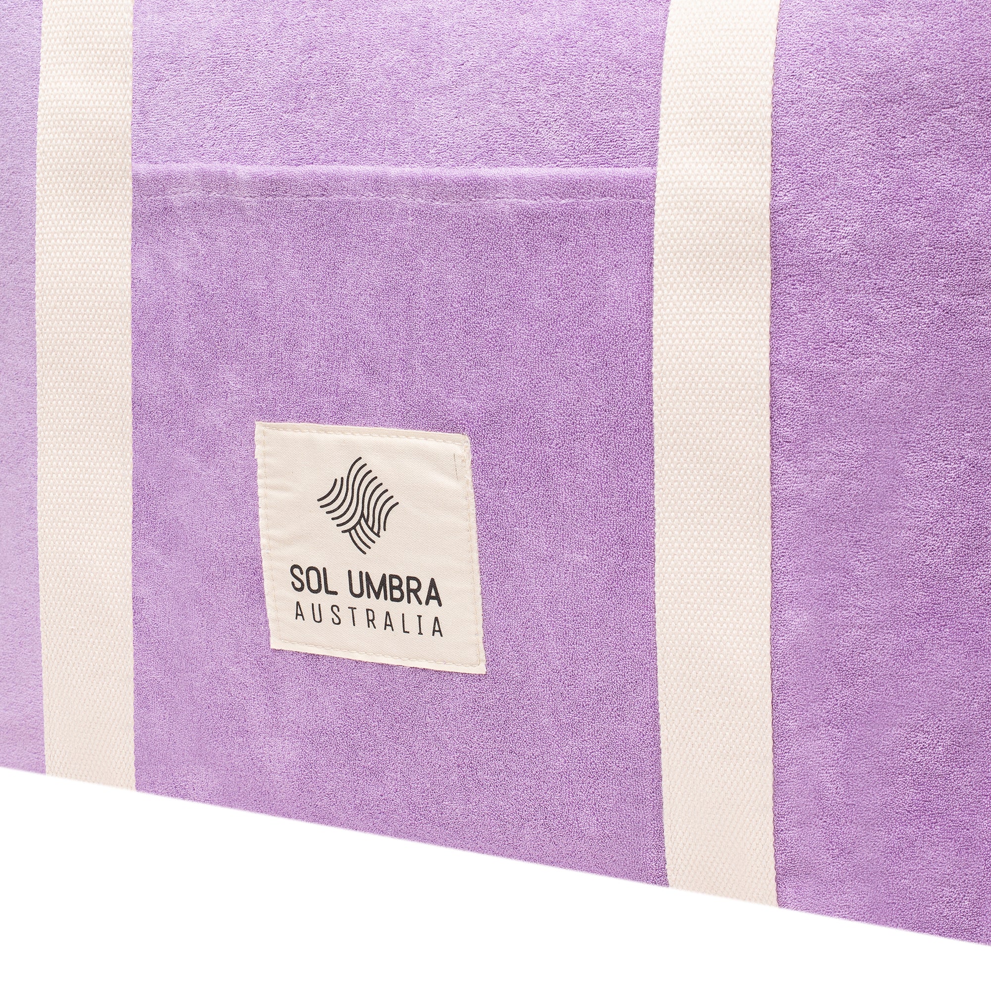 Light Lavender Terry Towelling Beach Bag